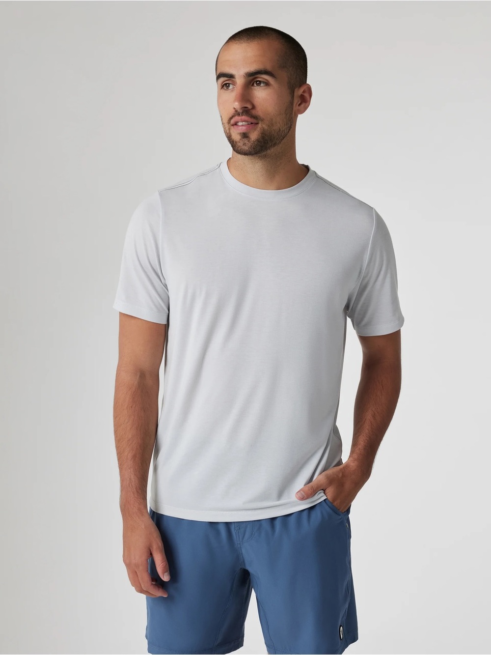 NWT Vuori Weston Seamless Tee Frost Grey Size Large